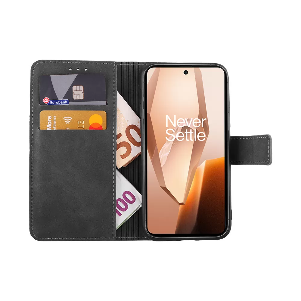 LIME ESSENTIAL ΘΗΚΗ ONEPLUS 13R 5G/ACE 5/ACE 5 PRO 6.78in  MAGNET BOOK STAND CLIP GREY - Image 5
