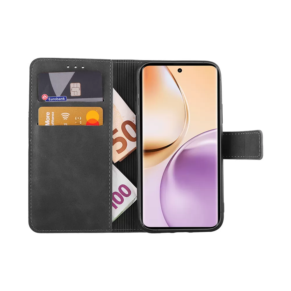 LIME ESSENTIAL ΘΗΚΗ REALME 14 PRO 5G 6.77in  MAGNET BOOK STAND CLIP GREY - Image 5