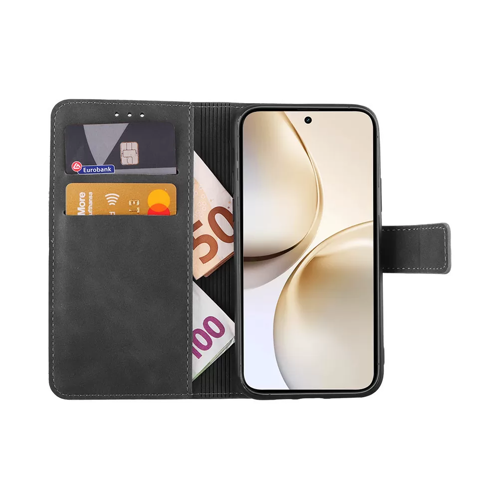 LIME ESSENTIAL ΘΗΚΗ REALME 14 PRO PLUS 5G 6.83in  MAGNET BOOK STAND CLIP GREY - Image 5