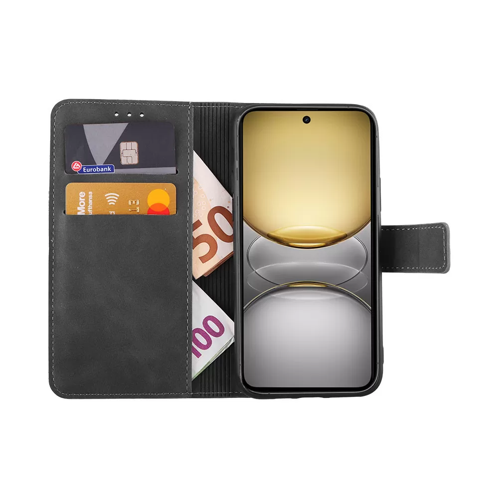 LIME ESSENTIAL ΘΗΚΗ REALME C75 6.75in  MAGNET BOOK STAND CLIP GREY - Image 5