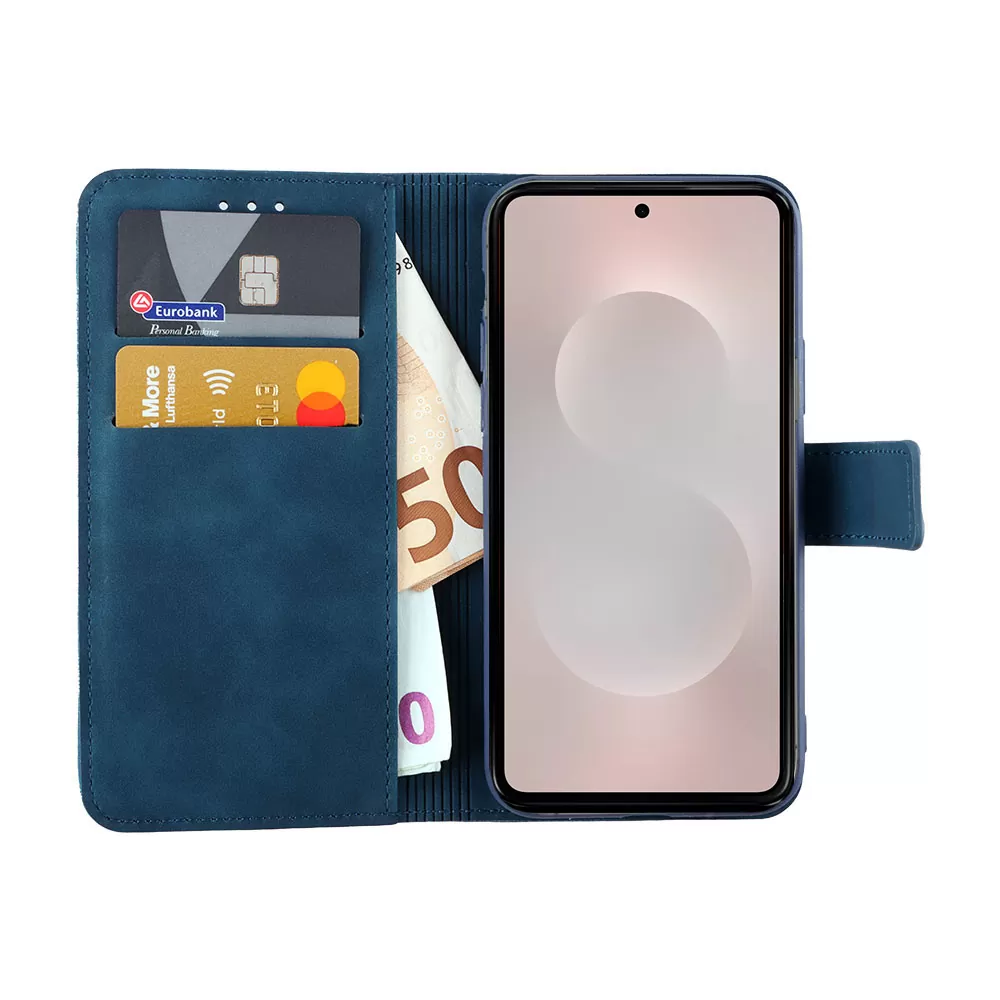 LIME ESSENTIAL ΘΗΚΗ SAMSUNG S25 EDGE 5G S937 6.66in  MAGNET BOOK STAND CLIP DARK BLUE - Image 5