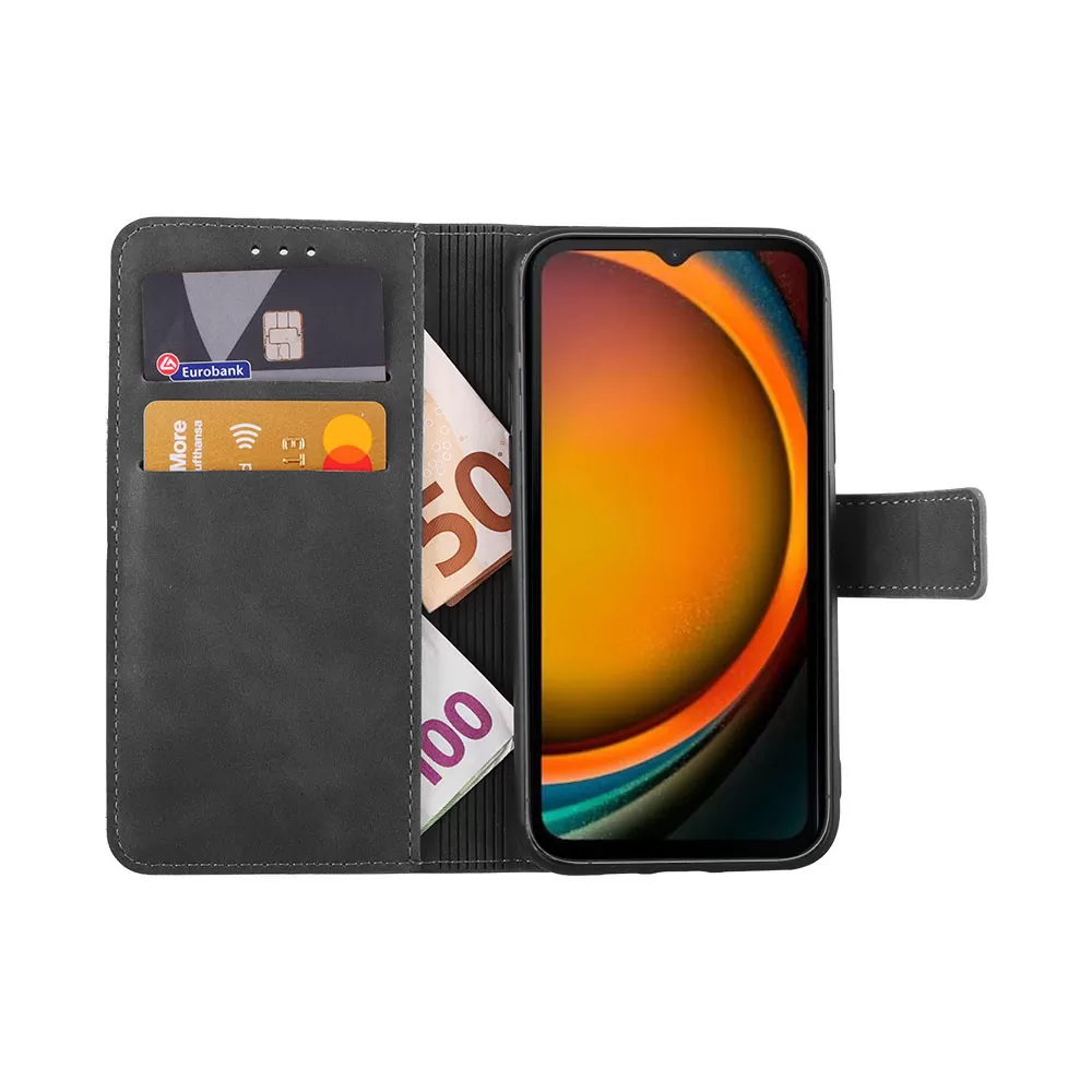 LIME ESSENTIAL ΘΗΚΗ SAMSUNG XCOVER 7 PRO 5G G766 6.6in  MAGNET BOOK STAND CLIP GREY - Image 5