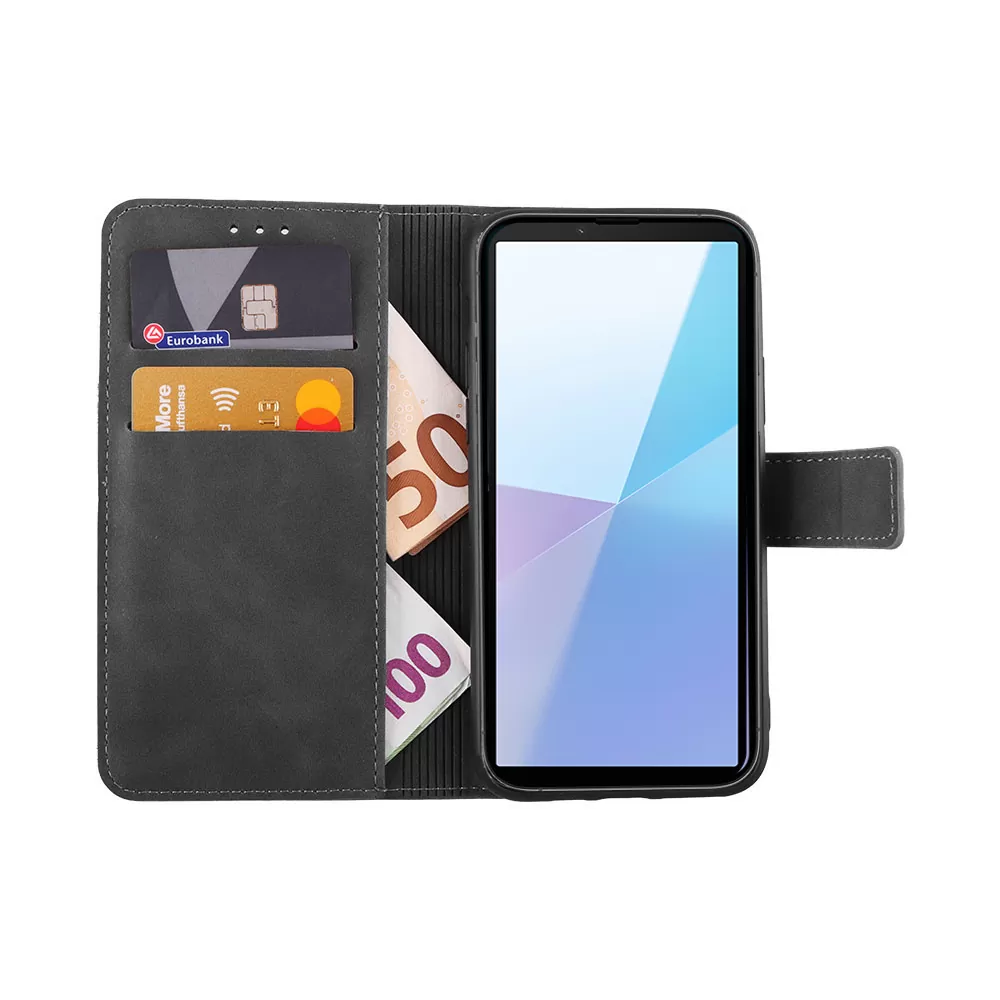 LIME ESSENTIAL ΘΗΚΗ SONY XPERIA 10 VI 5G 6.1in  MAGNET BOOK STAND CLIP GREY - Image 5