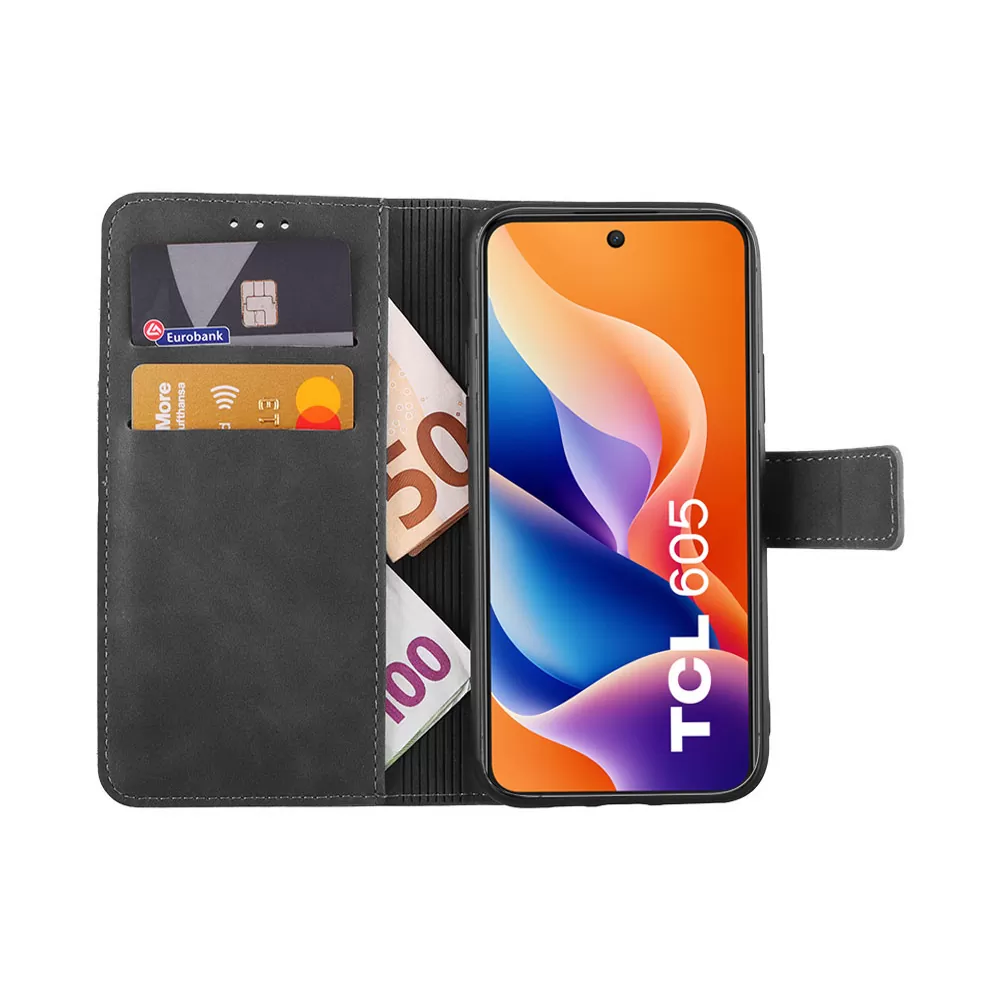 LIME ESSENTIAL ΘΗΚΗ TCL 605/60 SE 6.67in MAGNET BOOK STAND CLIP GREY - Image 5