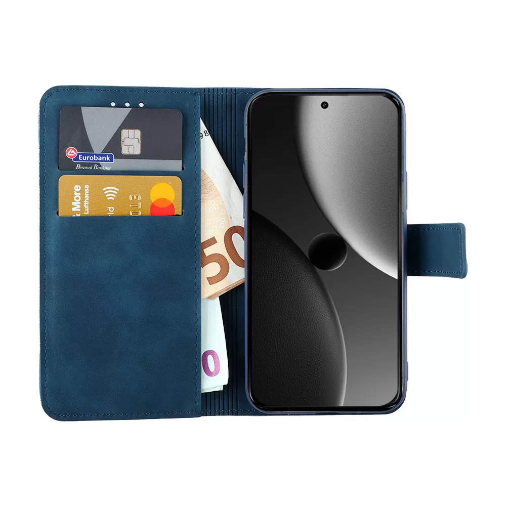 LIME ESSENTIAL ΘΗΚΗ XIAOMI 15 ULTRA 5G 6.73in  MAGNET BOOK STAND CLIP DARK BLUE - Image 5