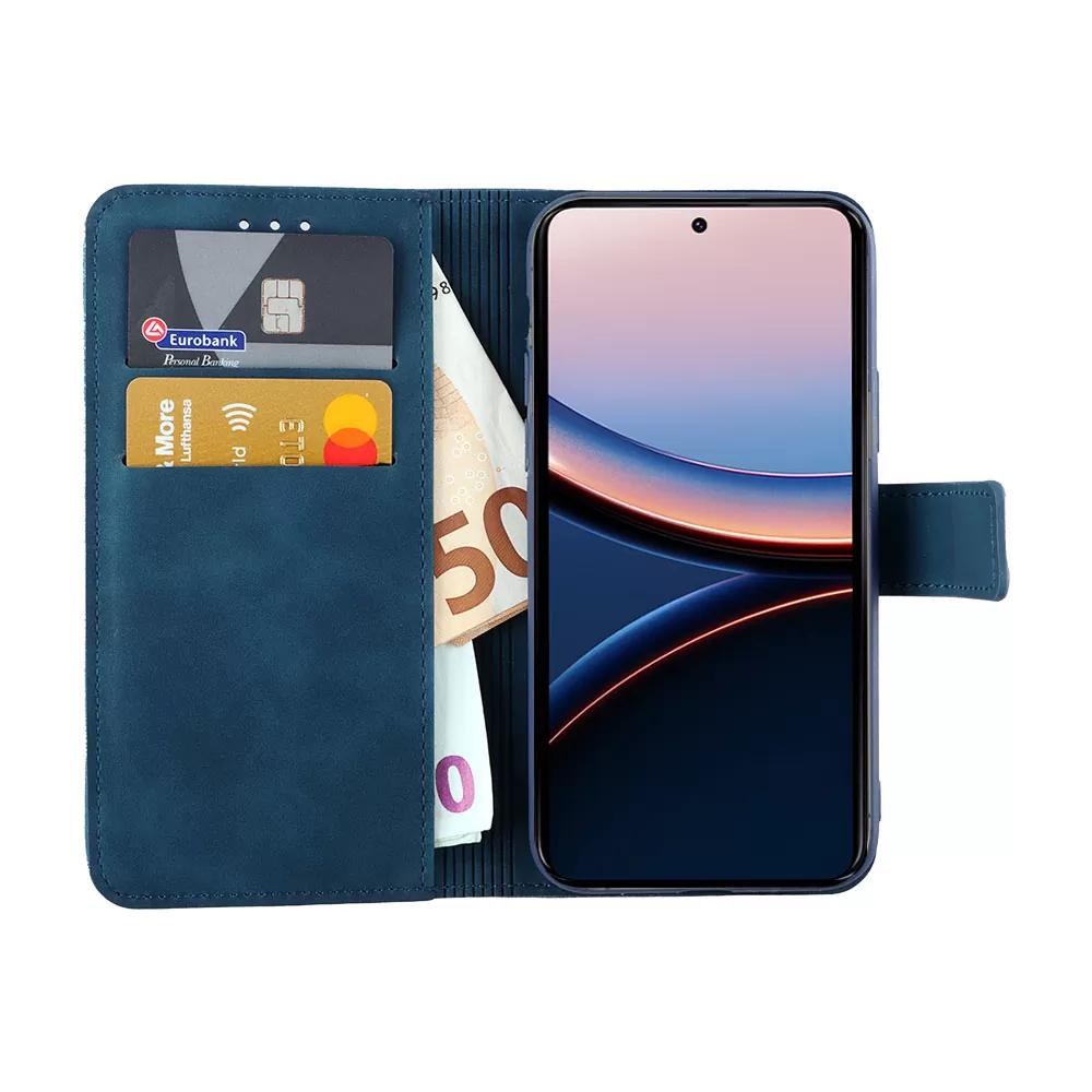 LIME ESSENTIAL ΘΗΚΗ XIAOMI POCO F7 ULTRA 6.67in  MAGNET BOOK STAND CLIP DARK BLUE - Image 5