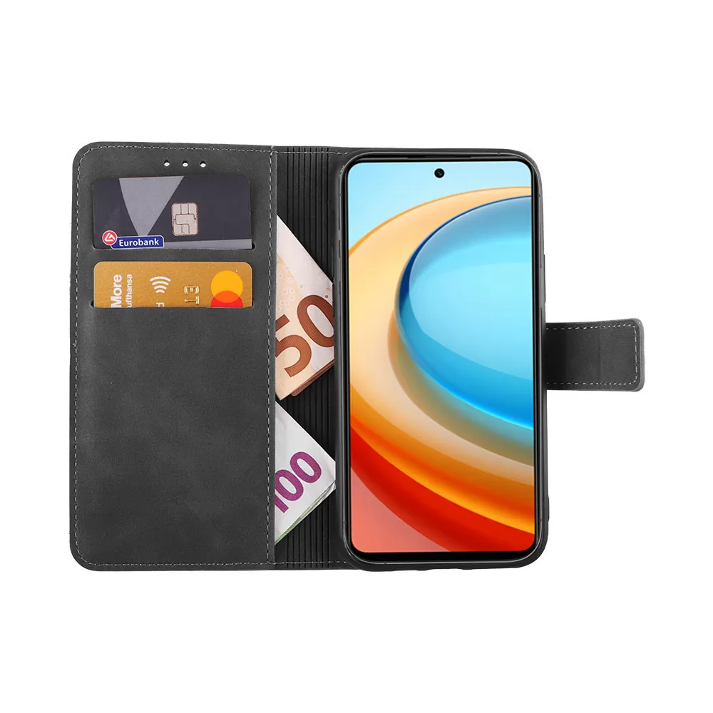 LIME ESSENTIAL ΘΗΚΗ ZTE BLADE A75 5G 6.6in  MAGNET BOOK STAND CLIP GREY - Image 5