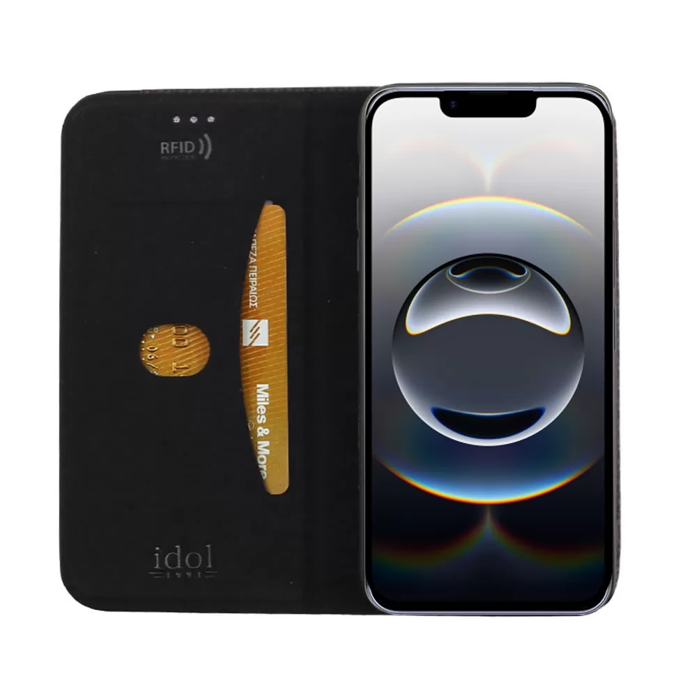 IDOL 1991 ELITE ΘΗΚΗ IPHONE 16E/ IPHONE 17E 6.1in  ANTI-RFID BOOK STAND BLACK - Image 7
