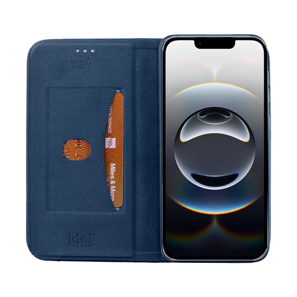 IDOL 1991 ELITE ΘΗΚΗ IPHONE 16E/ IPHONE 17E 6.1in  ANTI-RFID BOOK STAND BLUE - Image 7