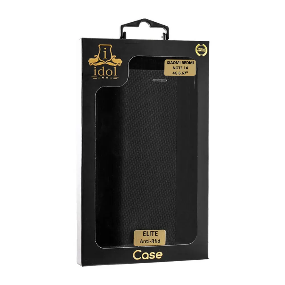 IDOL 1991 ELITE ΘΗΚΗ XIAOMI REDMI NOTE 14 4G 6.67in  ANTI-RFID BOOK STAND BLACK - Image 2