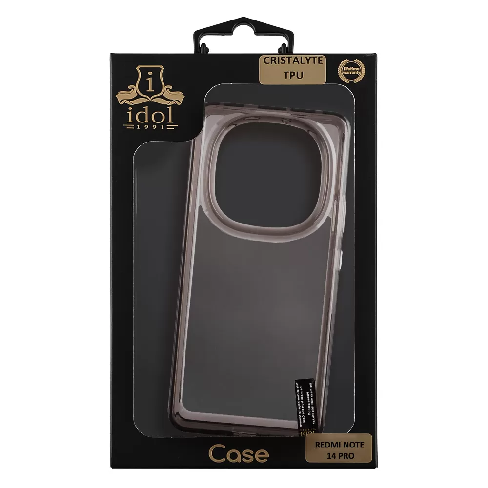 IDOL 1991 CRISTALYTE TPU ΘΗΚΗ XIAOMI REDMI NOTE 14 PRO 5G 6.67in  CAMERA GUARD ΔΙΑΦΑΝΗ ΓΚΡΙ - Image 2