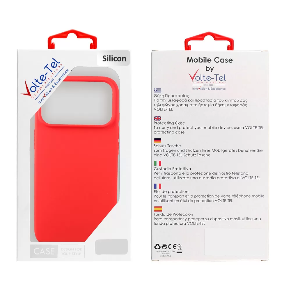 VOLTE-TEL SILICON TPU ΘΗΚΗ IPHONE 17 PRO 6.3in  CAMERA GUARD RED - Image 2