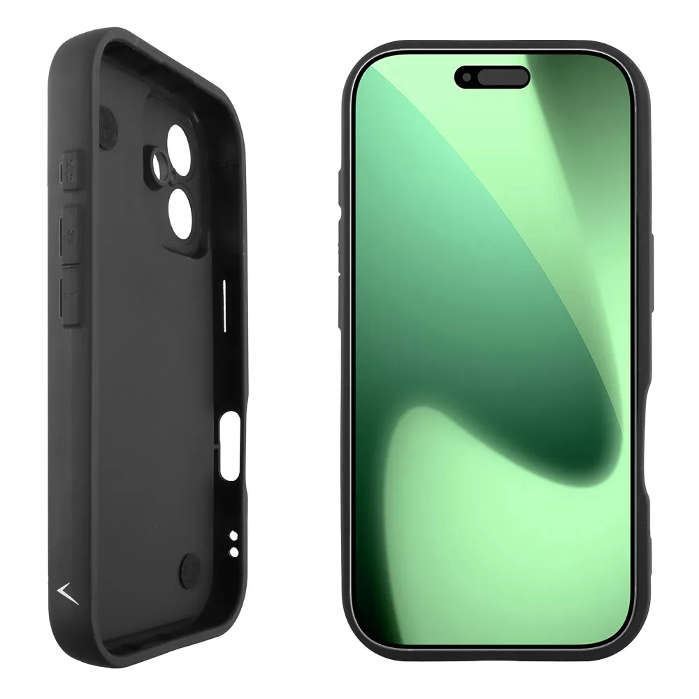 VOLTE-TEL SILICON TPU WITH STRAP ΘΗΚΗ IPHONE 17 6.3in  FULL CAMERA PROTECTION BLACK WITH BLACK BUTTERFLIES - Image 4