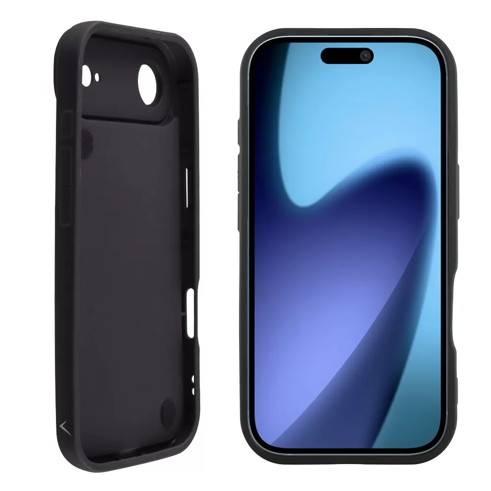 VOLTE-TEL SILICON TPU WITH STRAP ΘΗΚΗ IPHONE 17 AIR 6.5in  FULL CAMERA PROTECTION BLACK WITH BLACK BUTTERFLIES - Image 4