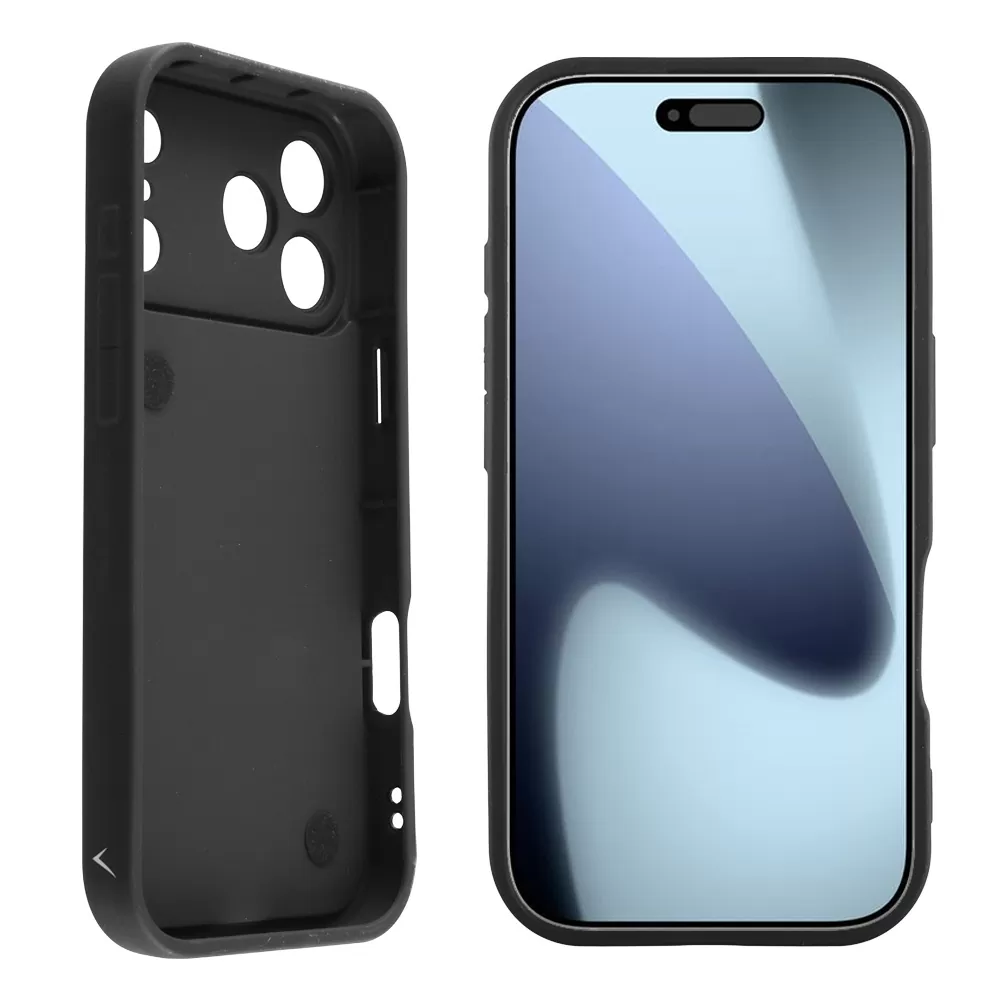 VOLTE-TEL SILICON TPU WITH STRAP ΘΗΚΗ IPHONE 17 PRO 6.3in  FULL CAMERA PROTECTION BLACK WITH BLACK BUTTERFLIES - Image 4