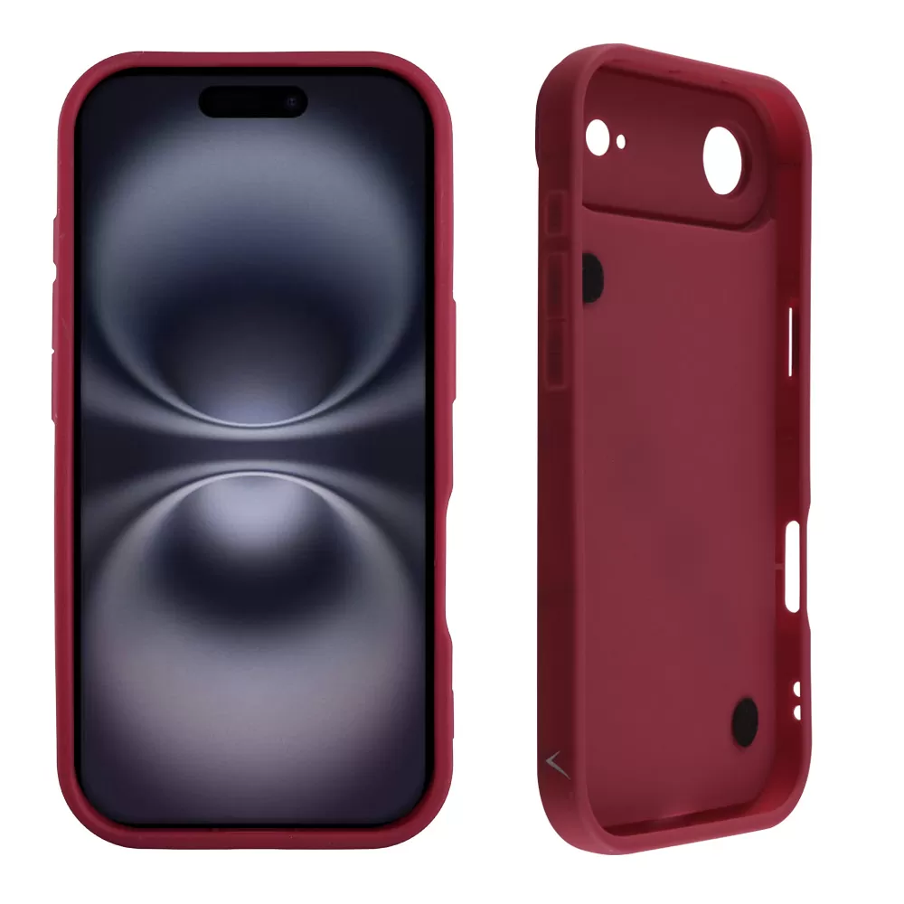 VOLTE-TEL SILICON TPU WITH STRAP ΘΗΚΗ IPHONE 17 AIR 6.5in  FULL CAMERA PROTECTION BURGUNDY WITH RED HEARTS - Image 4