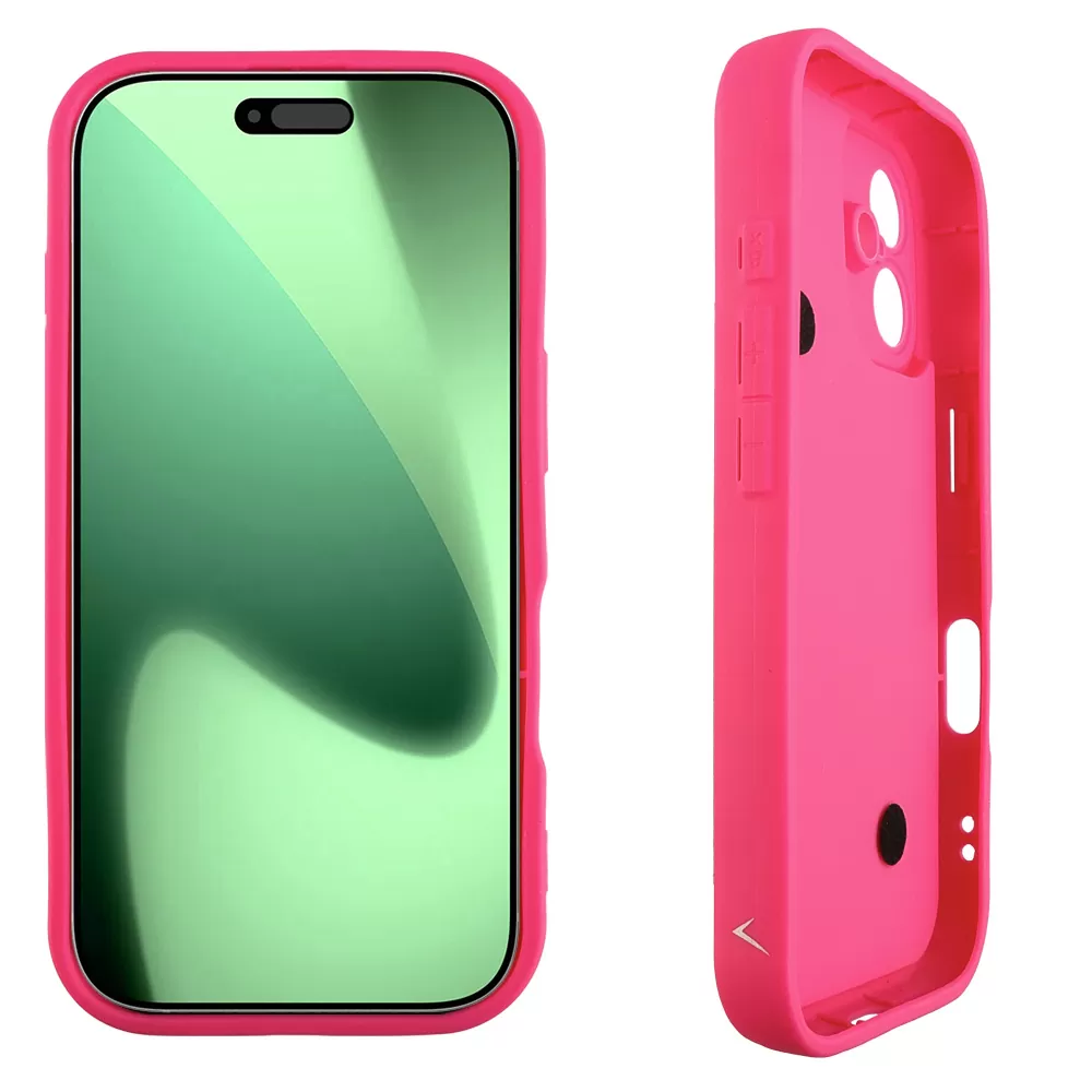 VOLTE-TEL SILICON TPU WITH STRAP ΘΗΚΗ IPHONE 17 6.3in  FULL CAMERA PROTECTION PINK WITH PINK HEARTS - Image 4
