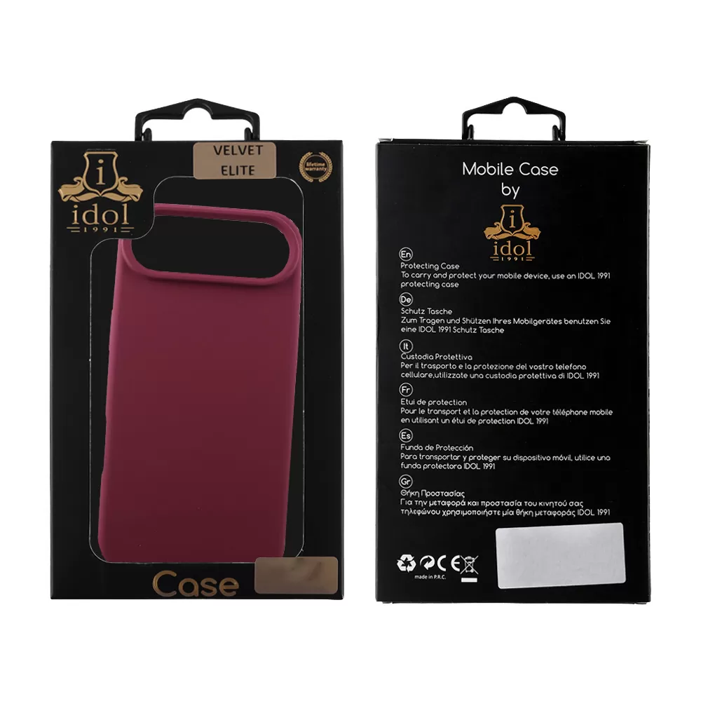 IDOL 1991 VELVET ELITE TPU ΘΗΚΗ IPHONE 17 AIR 6.5in 4 SIDE CAMERA GUARD BURGUNDY - Image 2