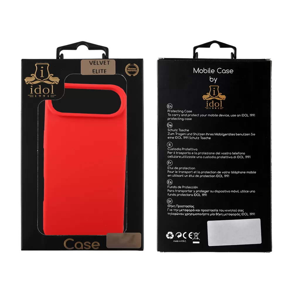 IDOL 1991 VELVET ELITE TPU ΘΗΚΗ IPHONE 17 AIR 6.5in  4 SIDE CAMERA GUARD RED - Image 2