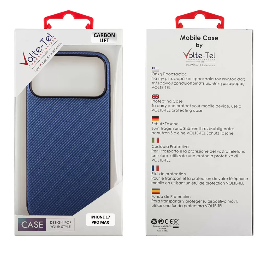 VOLTE-TEL CARBON LIFT ΘΗΚΗ IPHONE 17 PRO MAX 6.9in CAMERA GUARD PROTECTION BLUE - Image 2