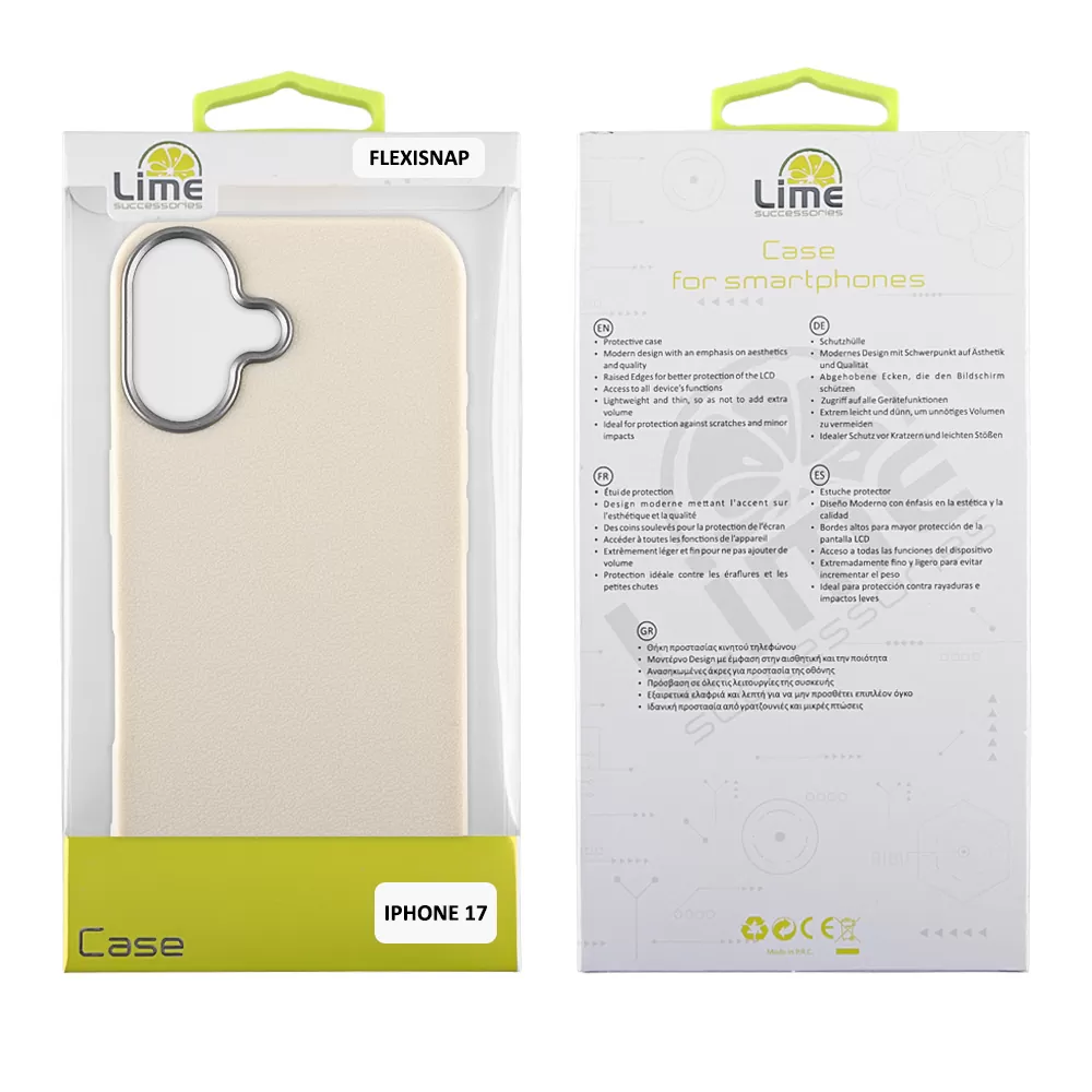 LIME ΘΗΚΗ IPHONE 17 6.3" FLEXISNAP TPU CAMERA GUARD OFF WHITE - Image 2