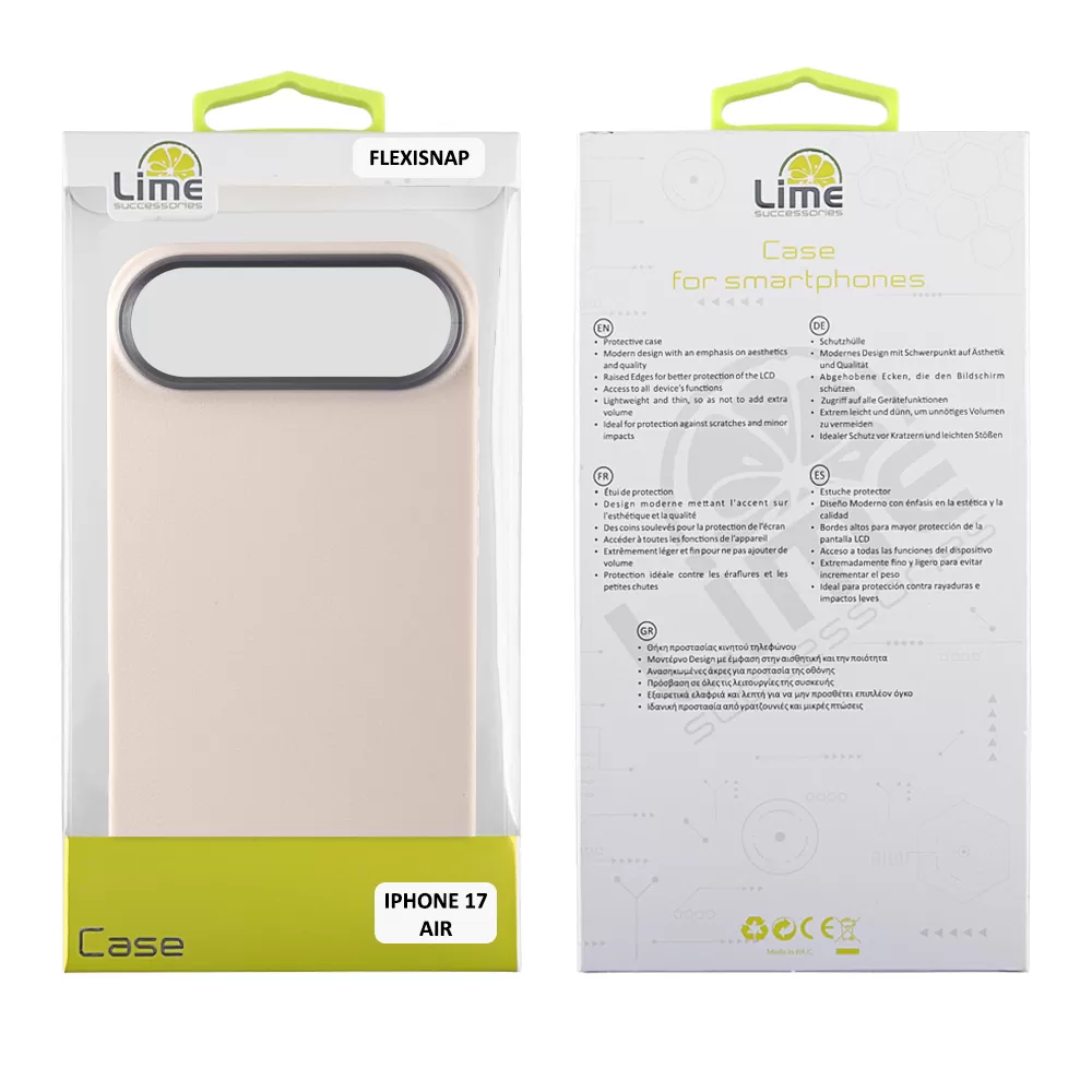 LIME ΘΗΚΗ IPHONE 17 AIR 6.5" FLEXISNAP TPU CAMERA GUARD OFF WHITE - Image 2