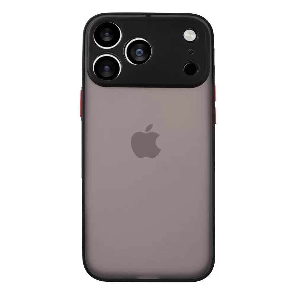 LIME HARDSHELL FUSION ΘΗΚΗ IPHONE 17 PRO 6.3in  FULL CAMERA PROTECTION BLACK WITH RED KEYS - Image 6