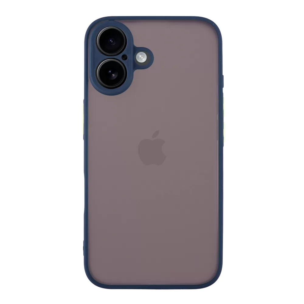 LIME HARDSHELL FUSION ΘΗΚΗ IPHONE 17 6.3in  FULL CAMERA PROTECTION BLUE WITH YELLOW KEYS - Image 6