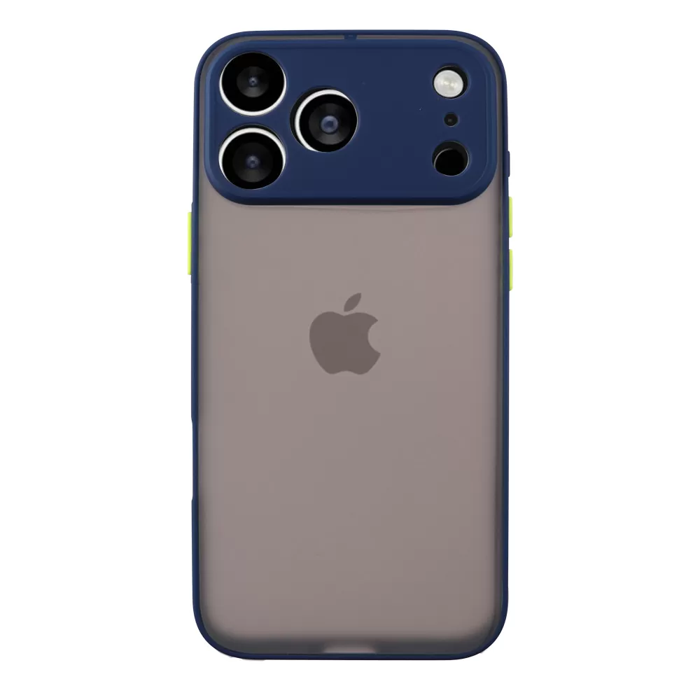 LIME HARDSHELL FUSION ΘΗΚΗ IPHONE 17 PRO 6.3in  FULL CAMERA PROTECTION BLUE WITH YELLOW KEYS - Image 6