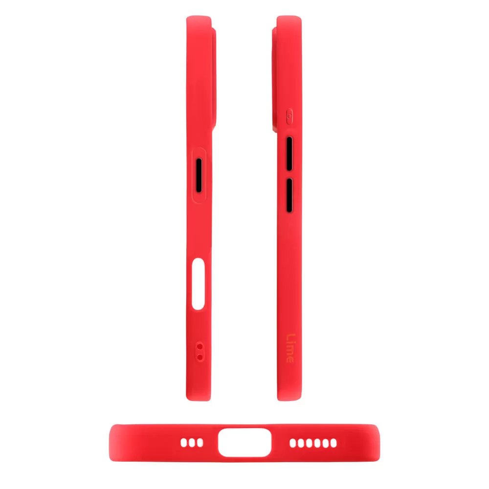 LIME HARDSHELL FUSION ΘΗΚΗ IPHONE 17 PRO 6.3in  FULL CAMERA PROTECTION RED WITH BLACK KEYS - Image 5