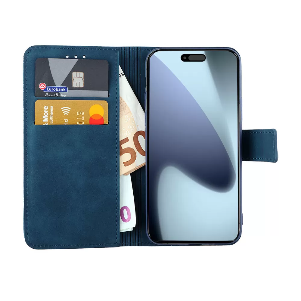 LIME ESSENTIAL ΘΗΚΗ IPHONE 17 PRO MAX 6.9in  MAGNET BOOK STAND CLIP DARK BLUE - Image 5