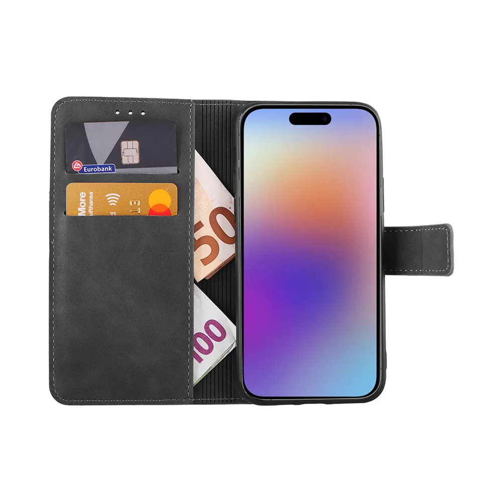 LIME ESSENTIAL ΘΗΚΗ IPHONE 17 6.3in MAGNET BOOK STAND CLIP GREY - Image 5