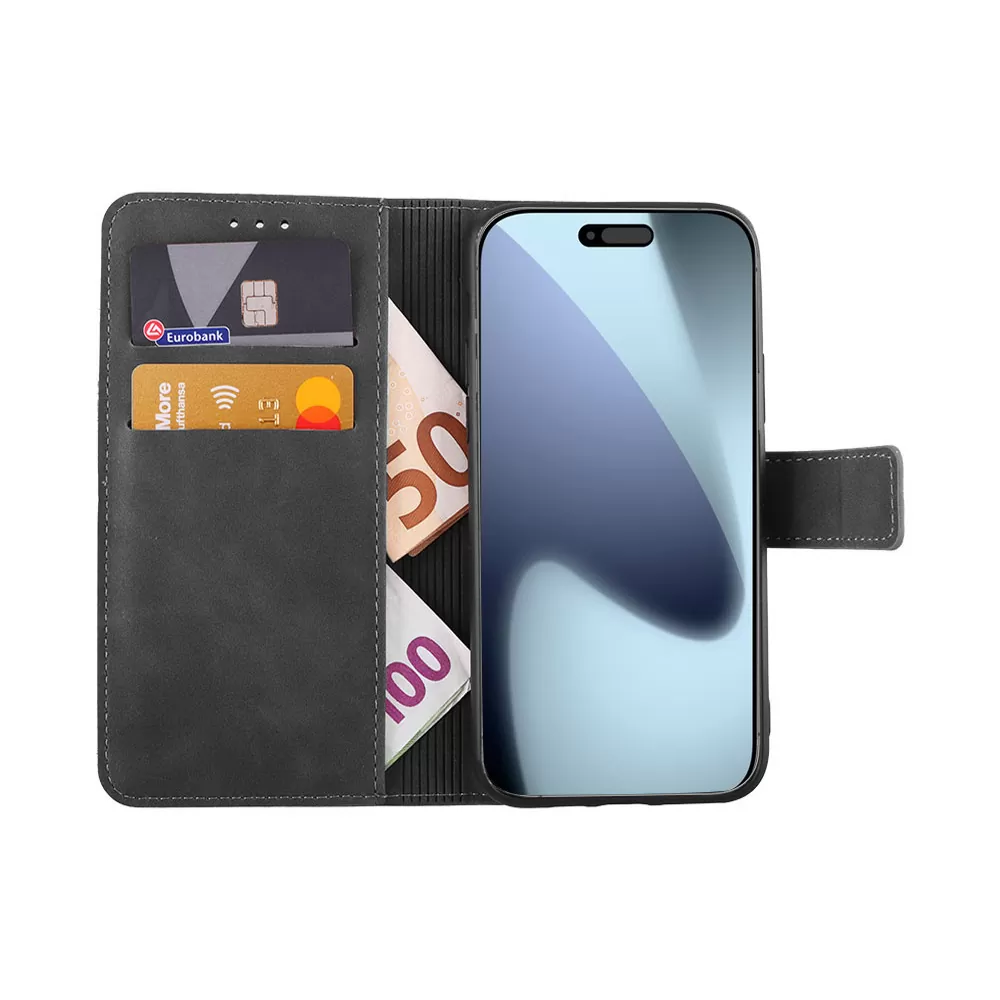 LIME ESSENTIAL ΘΗΚΗ IPHONE 17 PRO MAX 6.9in MAGNET BOOK STAND CLIP GREY - Image 5