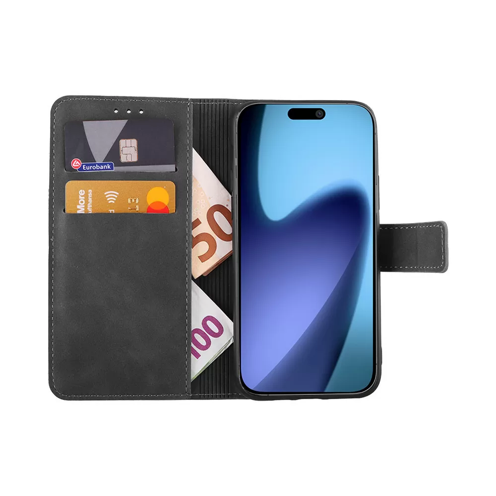 LIME ESSENTIAL ΘΗΚΗ IPHONE 17 AIR 6.5in  MAGNET BOOK STAND CLIP GREY - Image 5