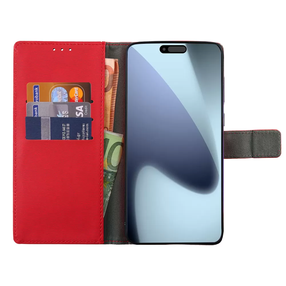 VOLTE-TEL ALLURE ΘΗΚΗ IPHONE 17 PRO 6.3in MAGNET BOOK STAND CLIP RED - Image 6