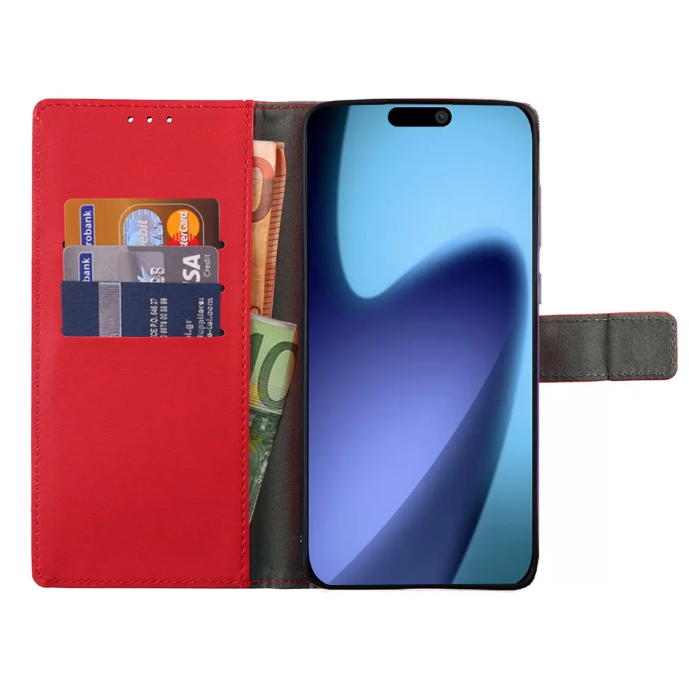 VOLTE-TEL ALLURE ΘΗΚΗ IPHONE 17 PRO ΜΑΧ 6.9in  MAGNET BOOK STAND CLIP RED - Image 6