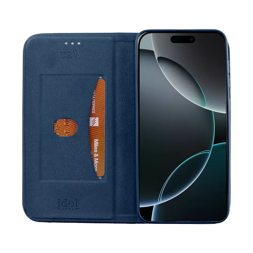 IDOL 1991 ELITE ΘΗΚΗ IPHONE 17 6.3in  ANTI-RFID BOOK STAND BLUE - Image 7