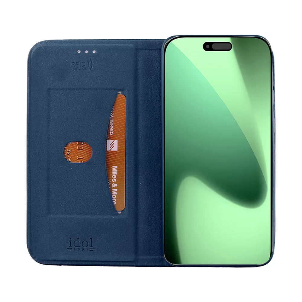 IDOL 1991 ELITE ΘΗΚΗ IPHONE 17 AIR 6.5in  ANTI-RFID BOOK STAND BLUE - Image 7
