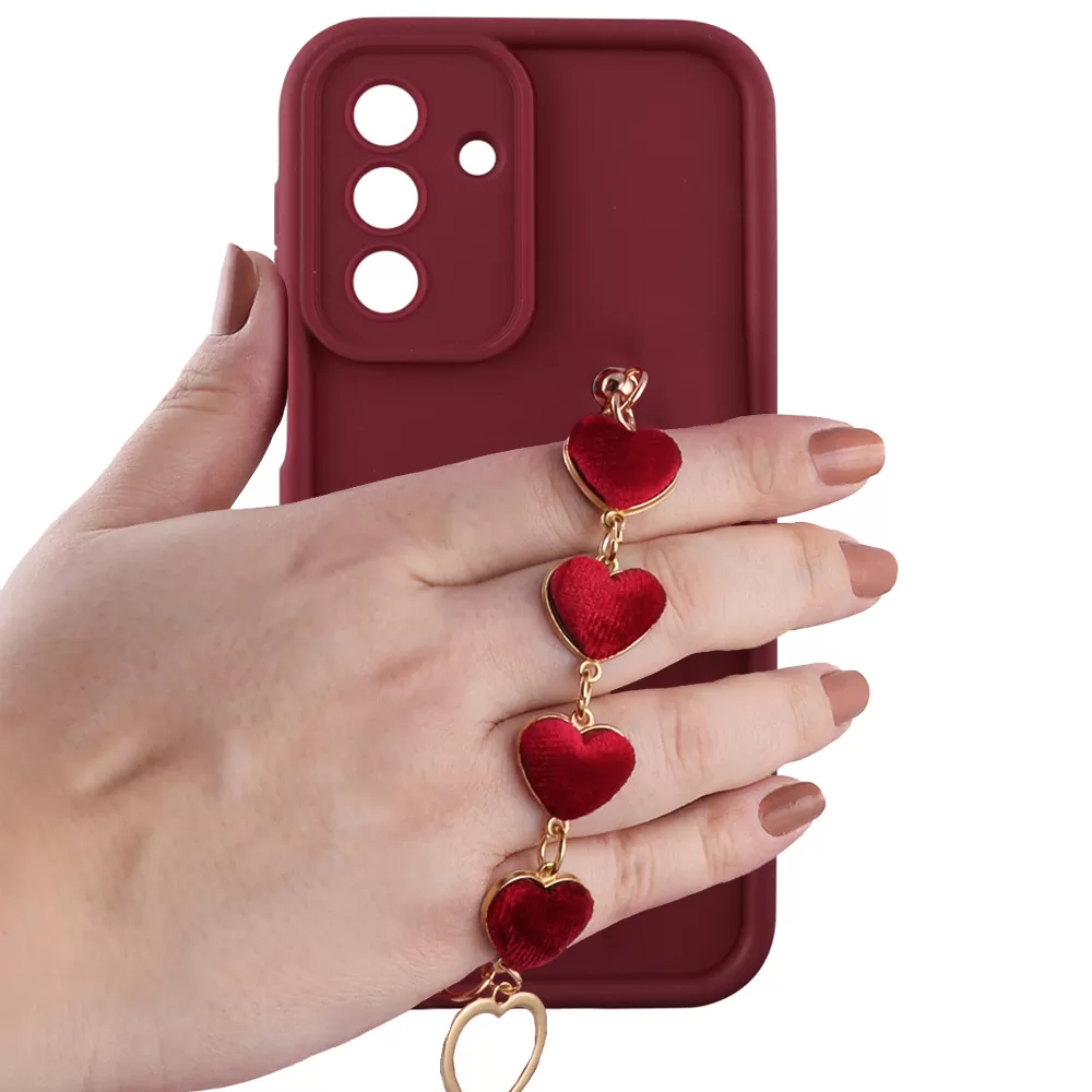 VOLTE-TEL SILICON TPU WITH STRAP ΘΗΚΗ SAMSUNG A17 4G A175/A17 5G A176/M17 5G M176 6.7in  FULL CAMERA PROTECTION BURGUNDY WITH RE - Image 5