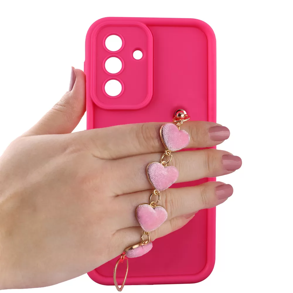 VOLTE-TEL SILICON TPU WITH STRAP ΘΗΚΗ SAMSUNG A17 4G A175/A17 5G A176/M17 5G M176 6.7in  FULL CAMERA PROTECTION PINK WITH PINK H - Image 5