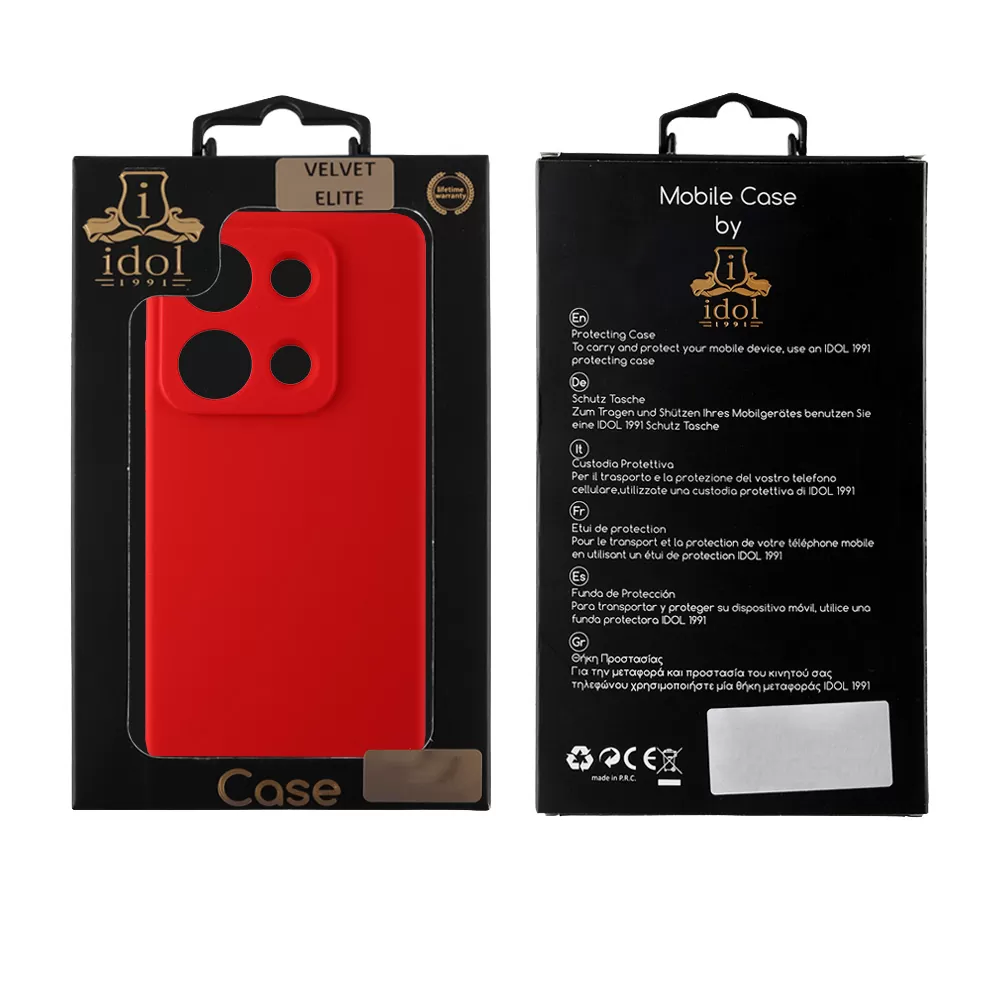 IDOL 1991 VELVET ELITE TPU ΘΗΚΗ XIAOMI REDMI NOTE 14S 6.67in 4 SIDE FULL CAMERA PROTECTION RED - Image 2