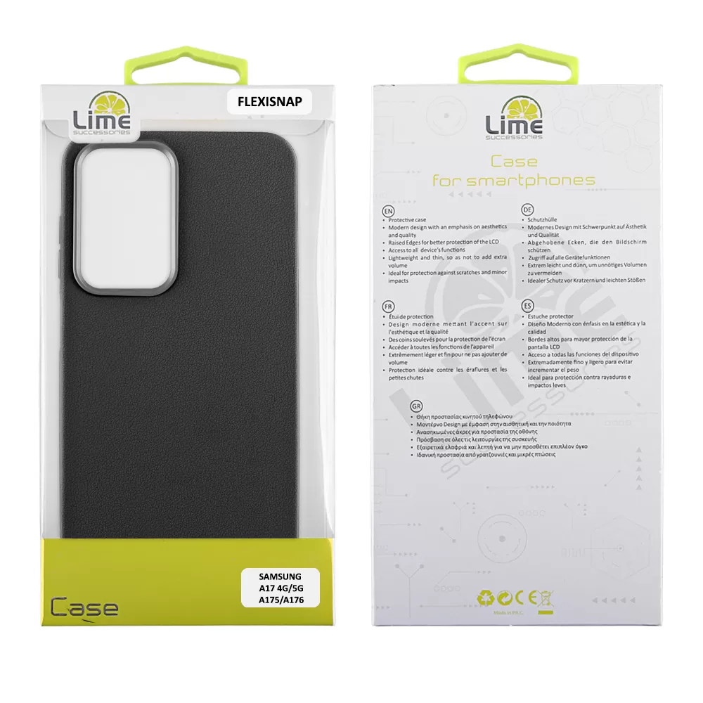LIME ΘΗΚΗ SAMSUNG A17 4G A175/A17 5G A176/M17 5G M176 6.7" FLEXISNAP TPU CAMERA GUARD BLACK - Image 2