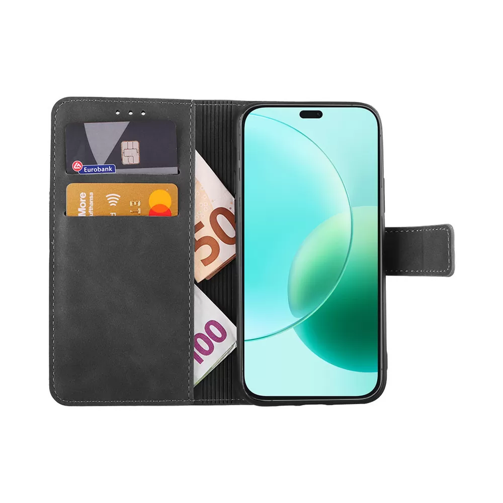 LIME ESSENTIAL ΘΗΚΗ HONOR 400 LITE 5G 6.7in MAGNET BOOK STAND CLIP GREY - Image 5