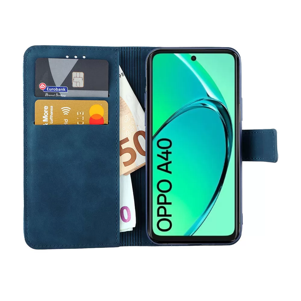 LIME ESSENTIAL ΘΗΚΗ OPPO A40/A3X 5G/A3X 4G 6.67in MAGNET BOOK STAND CLIP DARK BLUE - Image 5