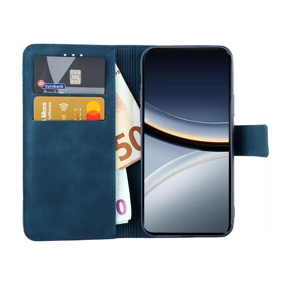 LIME ESSENTIAL ΘΗΚΗ XIAOMI POCO F7 5G 6.83in  MAGNET BOOK STAND CLIP DARK BLUE - Image 5