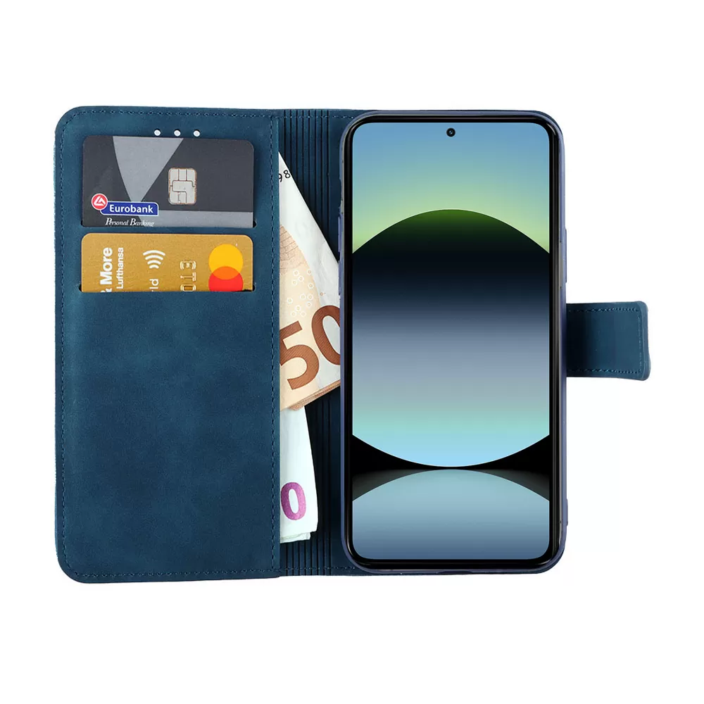 LIME ESSENTIAL ΘΗΚΗ XIAOMI REDMI NOTE 14S 6.67in  MAGNET BOOK STAND CLIP DARK BLUE - Image 5