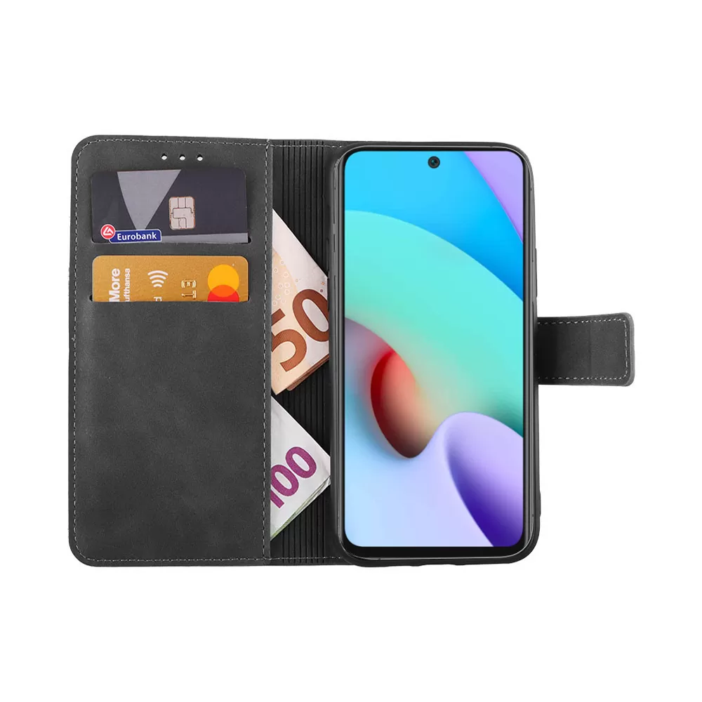 LIME ESSENTIAL ΘΗΚΗ XIAOMI REDMI 10 4G/REDMI 10 2022 6.5in  MAGNET BOOK STAND CLIP GREY - Image 5