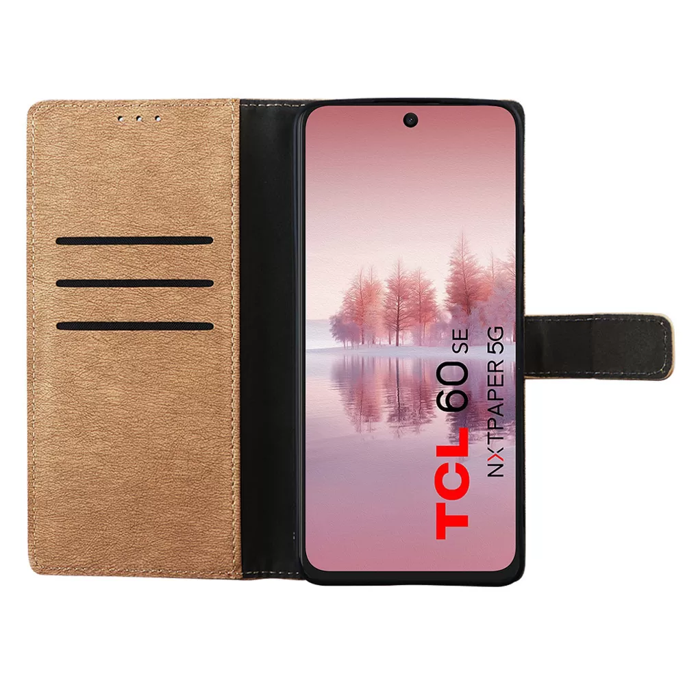 VOLTE-TEL ALLURE ΘΗΚΗ TCL 60/ 60 SE NXTPAPER/ 60R 6.7in  MAGNET BOOK STAND CLIP GOLD - Image 6