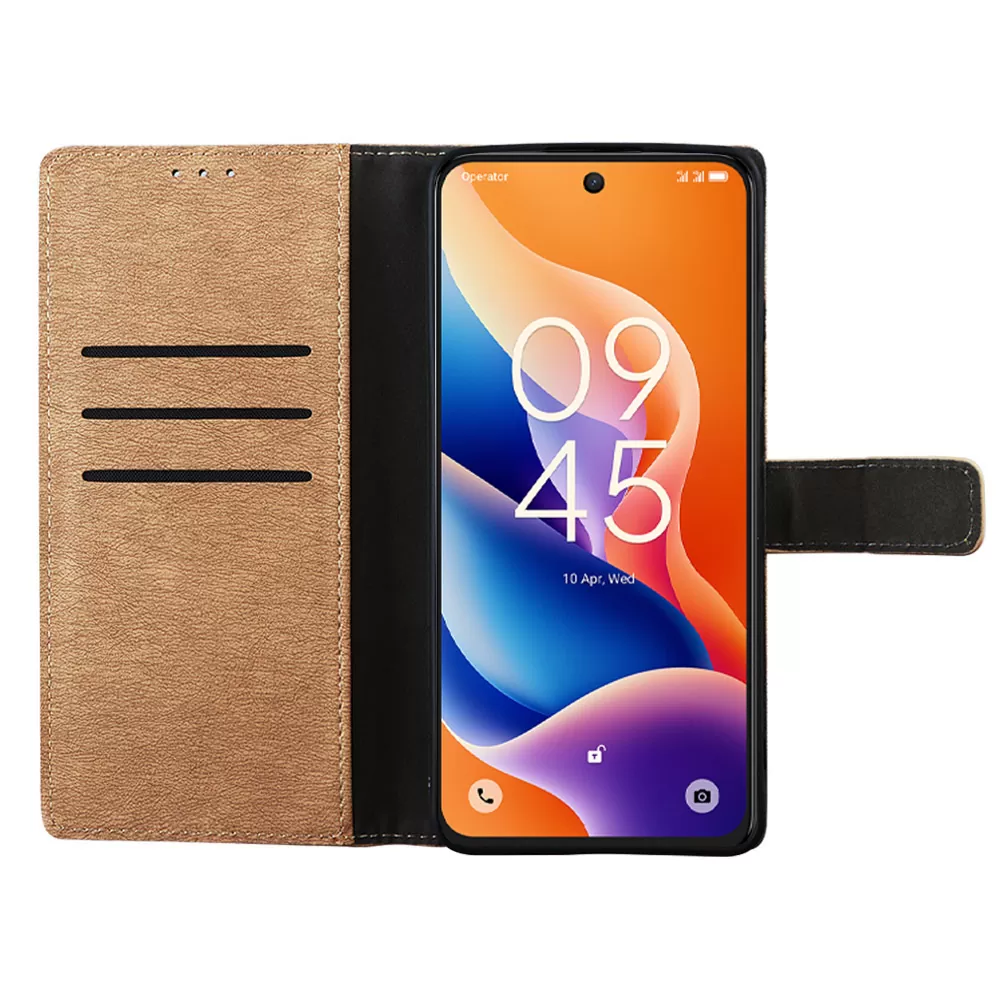 VOLTE-TEL ALLURE ΘΗΚΗ TCL 605/ 60 SE 6.67in MAGNET BOOK STAND CLIP GOLD - Image 6