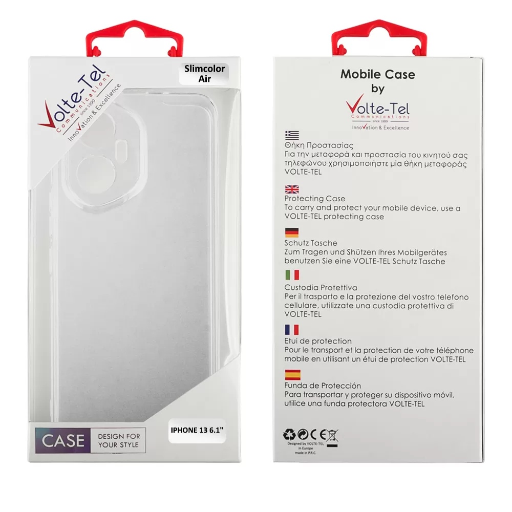 VOLTE-TEL ΘΗΚΗ IPHONE 13 6.1" SLIMCOLOR AIR TPU CAMERA GUARD ΔΙΑΦΑΝΗ - Image 2